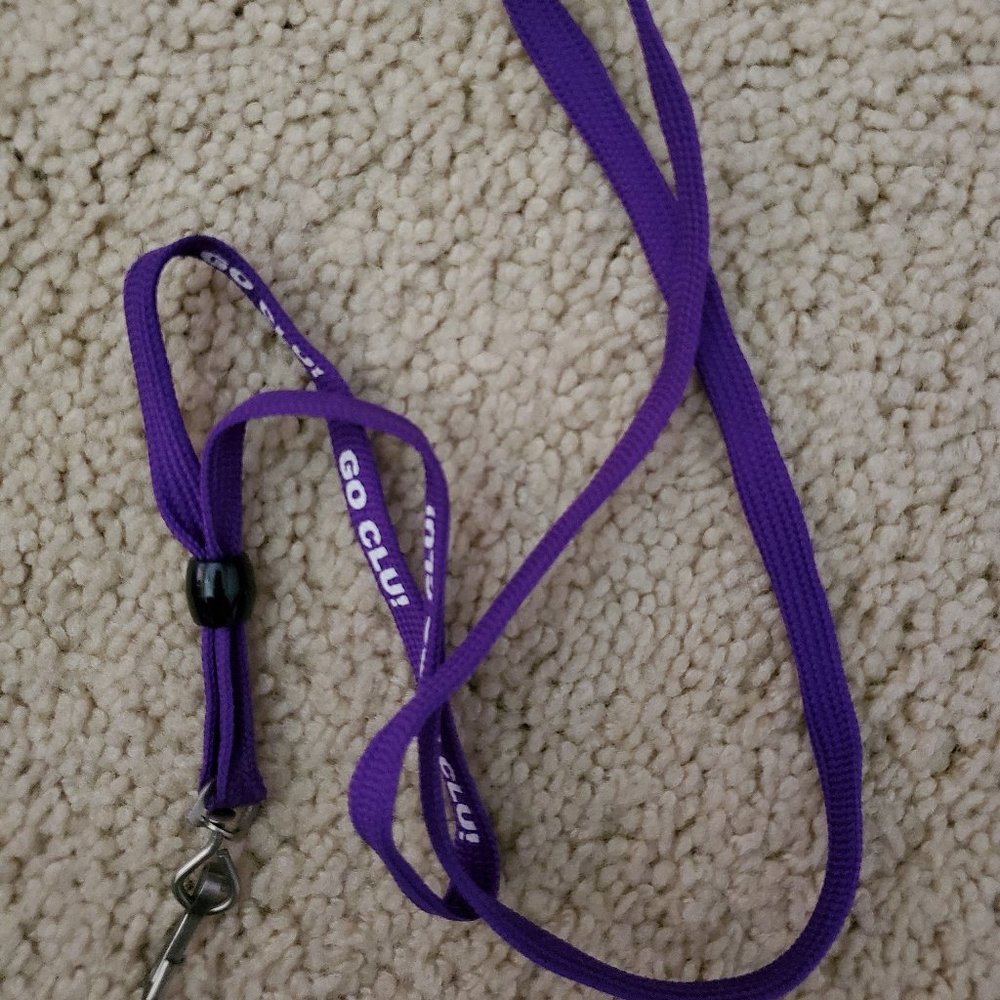 CLU California Lutheran University Purple Lanyard Keychain NWOT
